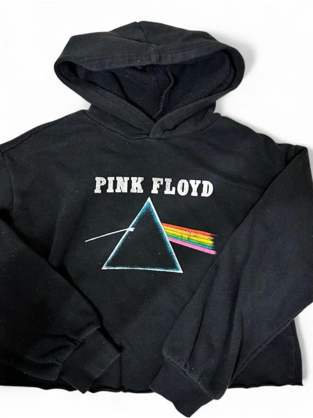 Kids Pink Floyd Black Graphic Hoodie - Classic Prism Design